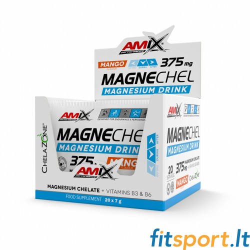 Magnija helāta dzēriens Amix Performance MagneChel 20 x 7 g. (Magnija bisglicināta helāts) 